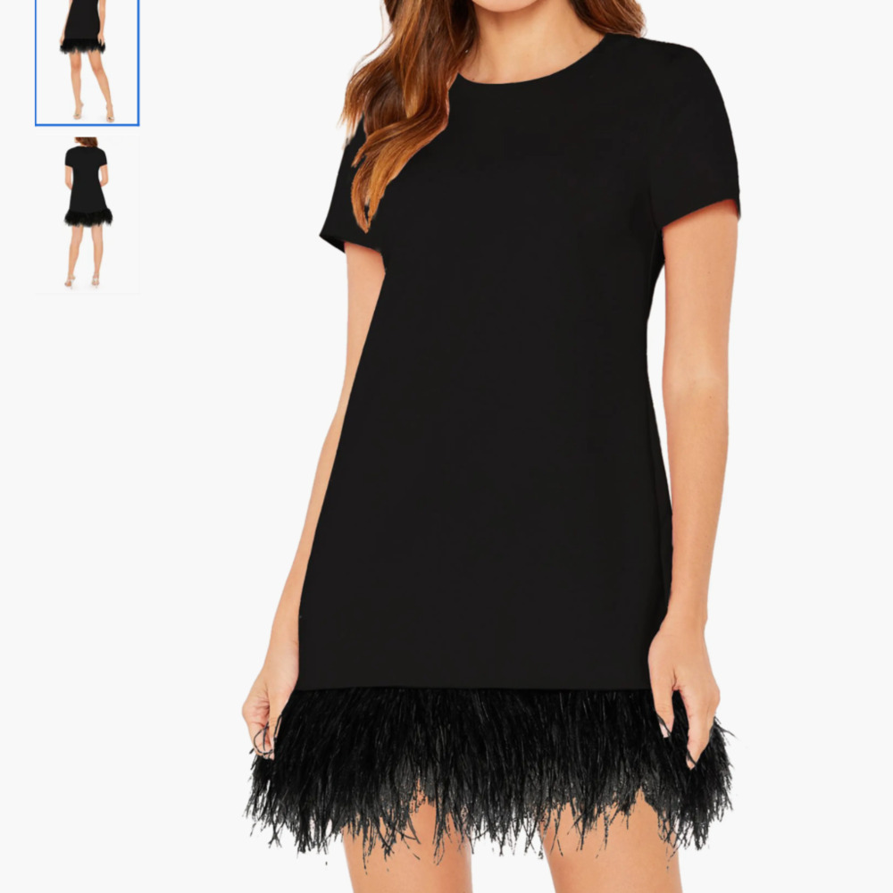 LIKELY Marulla Feather Trim Dress, size 4